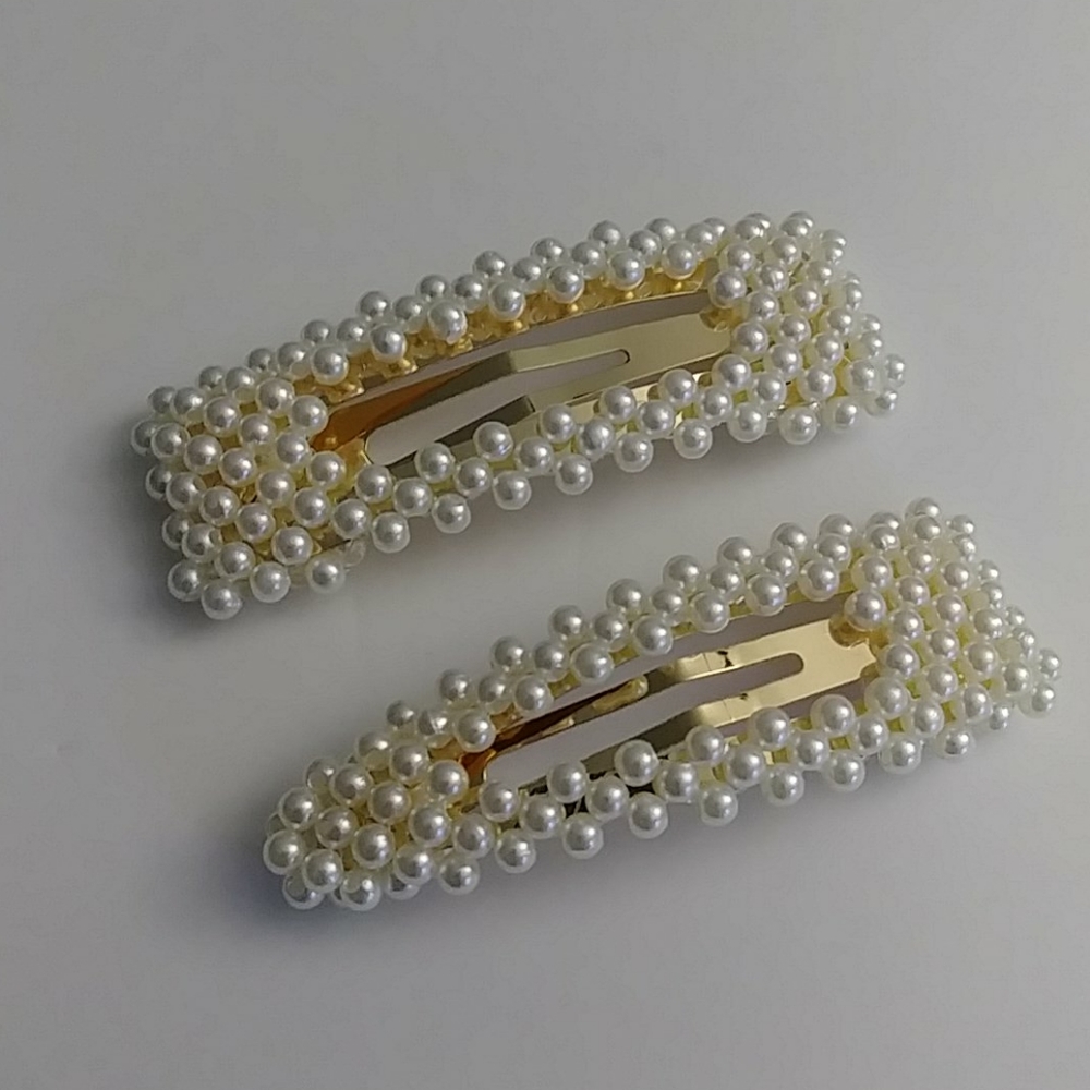 Faux Pearl Hairclip Set